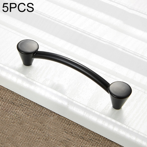 

5 PCS 4203-96 Simple Cabinet Door Handle Drawer Wardrobe Zinc Alloy Handle (Black)