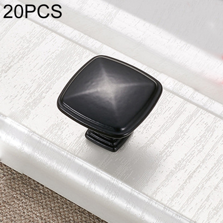 

20 PCS 6227C Simple Cabinet Door Handle Drawer Wardrobe Zinc Alloy Handle (Black)