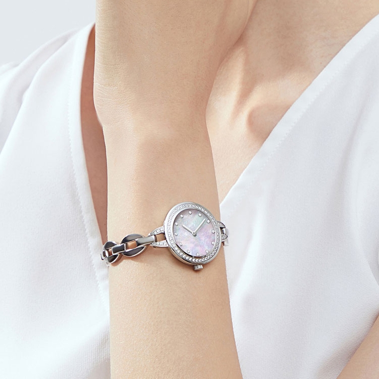 

Original Xiaomi Crystal Wrist Quartz Watch Artificial Gem Ladies Fashion Wristwatch(Silver)