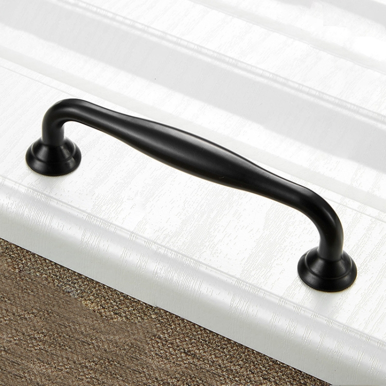 

5 PCS 6291A-96 Simple Cabinet Door Handle Drawer Wardrobe Zinc Alloy Handle (Black)