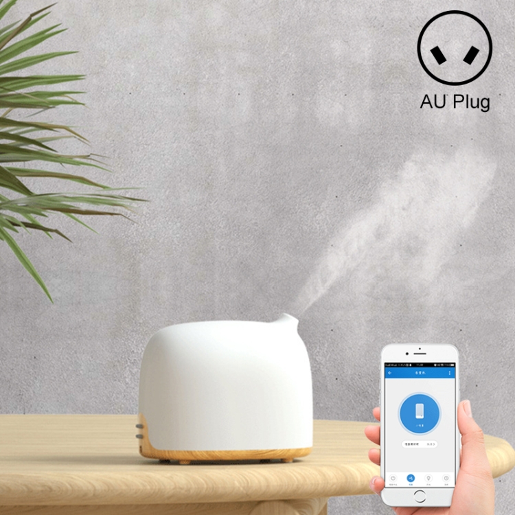

GX-02K Intelligent WIFI Wood-grain Air Humidifier Aromatherapy Essential Oil Diffuser, Light Wood Grain, AU Plug