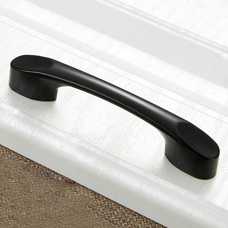 

5 PCS 6225A-64 Simple Cabinet Door Handle Drawer Wardrobe Zinc Alloy Handle (Black)