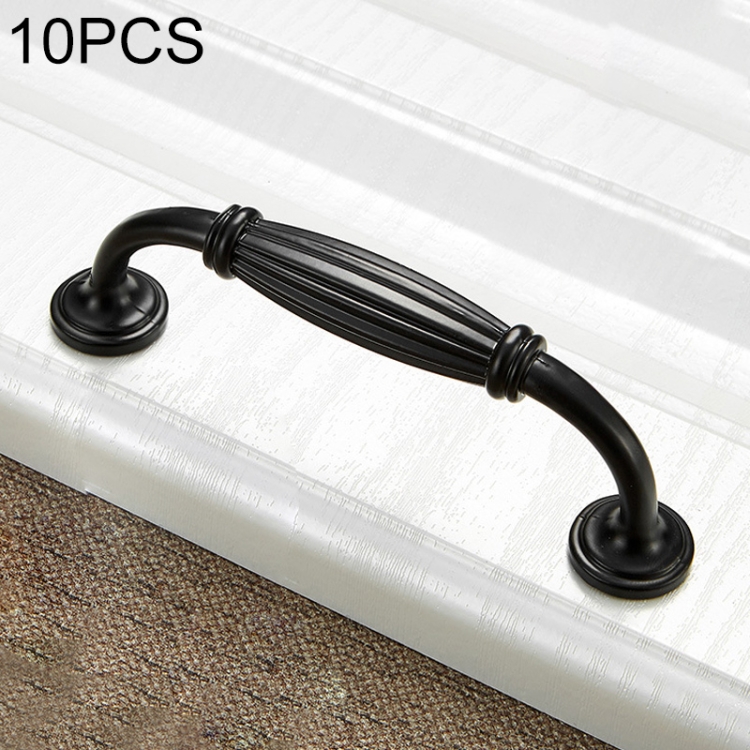

10 PCS 6064C-96 Simple Cabinet Door Handle Drawer Wardrobe Handle (Black)