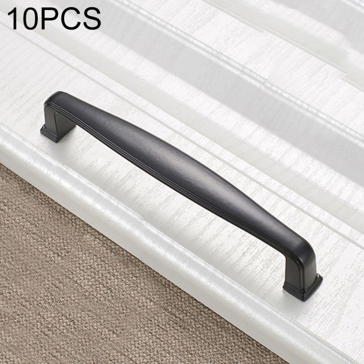 

10 PCS 6227C-128 Simple Cabinet Door Handle Drawer Wardrobe Handle (Black)