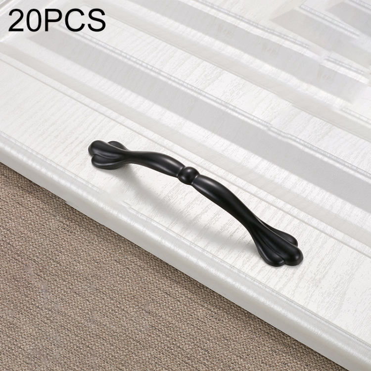 

20 PCS 6555C-96 Simple Cabinet Door Handle Drawer Wardrobe Handle (Black)
