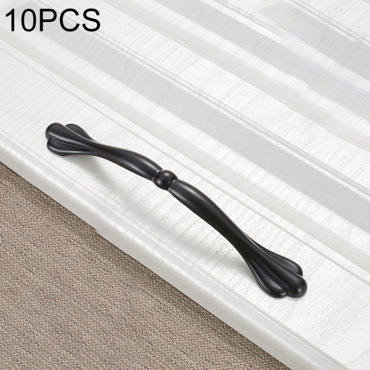 

10 PCS 6555C-128 Simple Cabinet Door Handle Drawer Wardrobe Handle (Black)