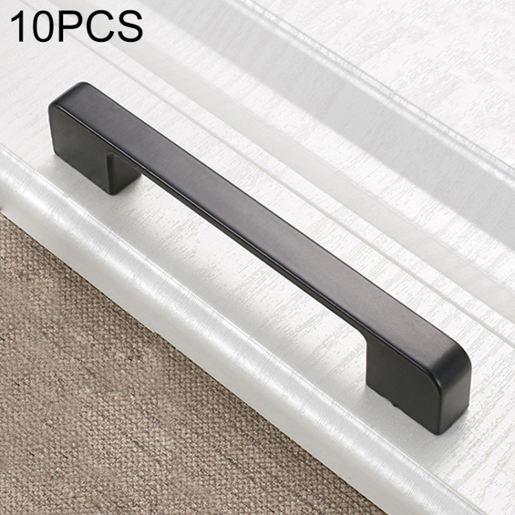 

10 PCS 6613C-128 Simple Cabinet Door Handle Drawer Wardrobe Handle (Black)