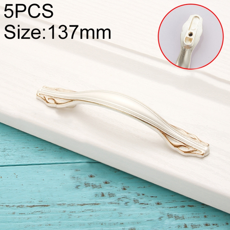

5 PCS 6521-96 Luxury Amber Cabinet Handle (Gold + Silver)