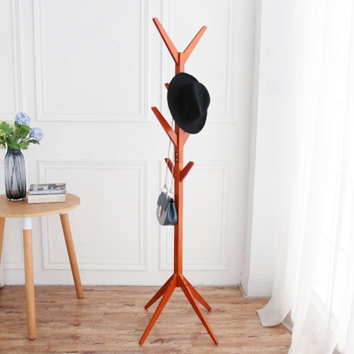 

Creative Tree-shaped Solid Wood Floor Hatstand Clothes Hanging Rack,Size: 175x45x45cm (Light Brown)