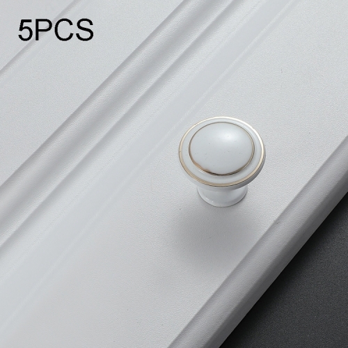 

5 PCS 4003 Cabinet Wardrobe Drawer Zinc Alloy Handle (White)