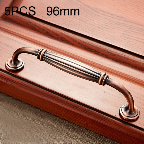 

5 PCS 6064-96 Solid Wood Furniture Cabinet Handle Red Bronze Handles
