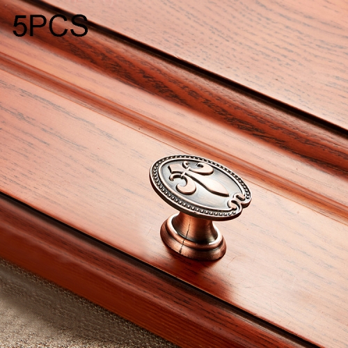 

5 PCS 6034 Solid Wood Furniture Cabinet Handle Red Bronze Handles