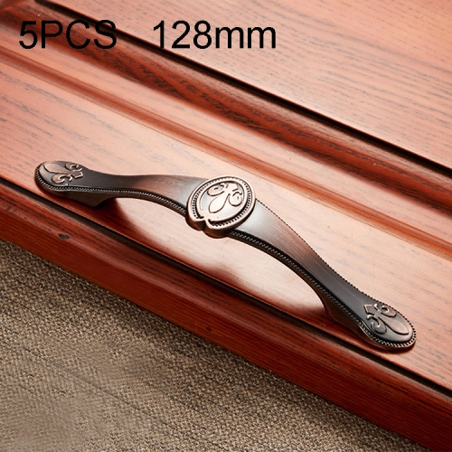 

5 PCS 6034-128 Solid Wood Furniture Cabinet Handle Red Bronze Handles