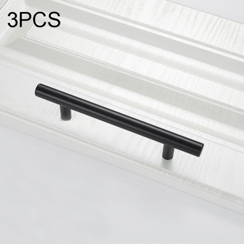 

3 PCS 9001A-96 Simple Furniture Cabinet Handle Aluminum Profile Round Handle (Black)