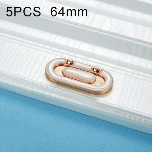 

5 PCS 6531-64 Simple European Furniture Drawer Hidden Buckle Handle (White Amber)