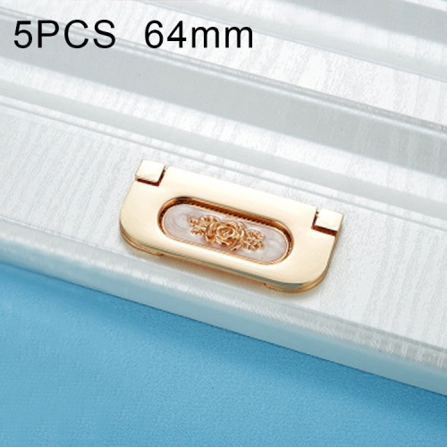 

5 PCS 6530-64 Simple European Furniture Drawer Hidden Buckle Handle (White Amber)