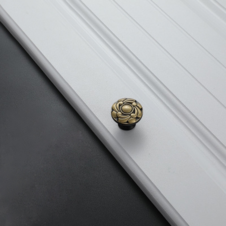 

1007 Cabinet Wardrobe Door Handle Solid Copper Door Handle