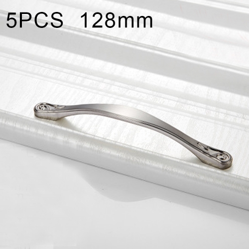 

5 PCS 4041-128 Brushed Zinc Alloy Cabinet Handle Pitch: 128mm