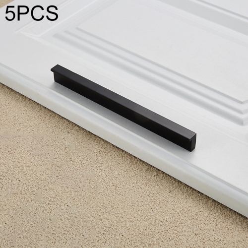 

5 PCS 2057-192 Drawer Cabinet Door Handle Straight Door Handle (Black)