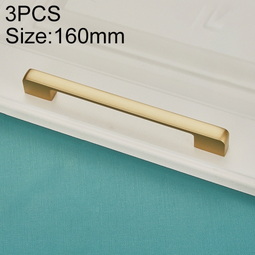 

3 PCS 6613_160 Zinc Alloy Closet Cabinet Handle Pitch: 160mm (Gold)