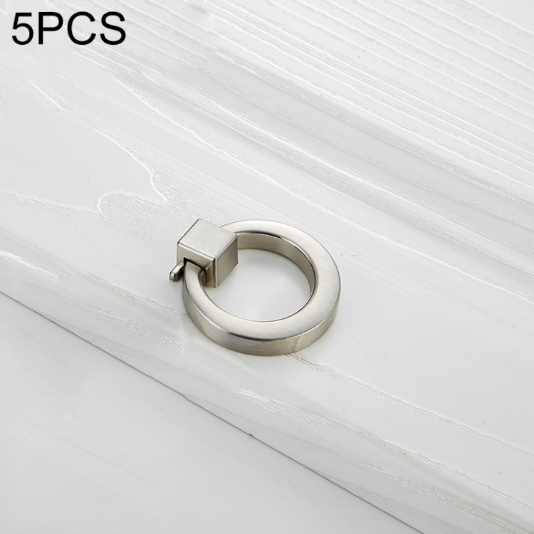 

5 PCS 4201 Stainless Steel Single Hole Closet Cabinet Handle (Silver)
