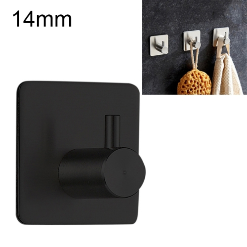 

Stainless Steel Cylinder Hanger Bathroom Non-perforated Storage Clothes Hook, Size:16mm (Black)