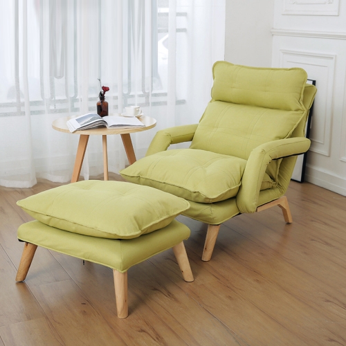 

F3 Lazy Sofa Armrest Bedroom Leisure Japanese Folding Fabric Lounge Chair (Green)