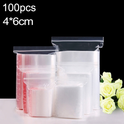 

1000 PCS 4cm x 6cm PE Self Sealing Clear Zip Lock Packaging Bag, Custom Printing and Size are welcome