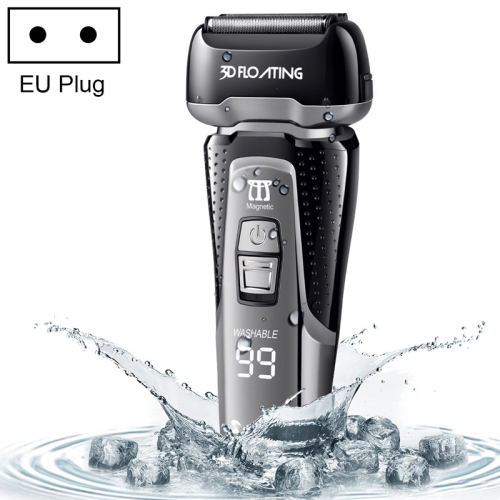 

Men Voltage Universal Waterproof Reciprocating Triple Razor head Electric Rechargeable Shaver , EU Plug