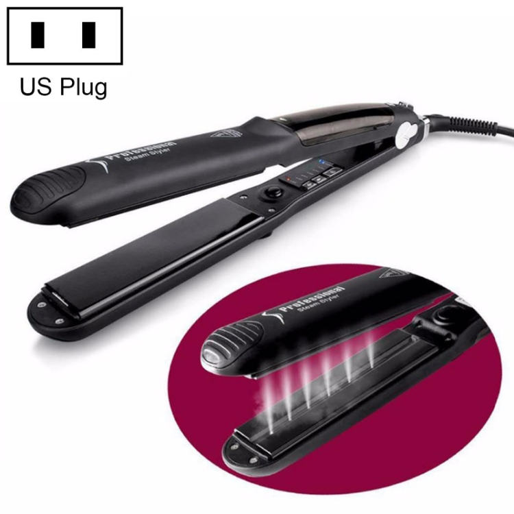 

Steam Spray Electric Splint Hair Straightener with Plastic Bottle , US Plug