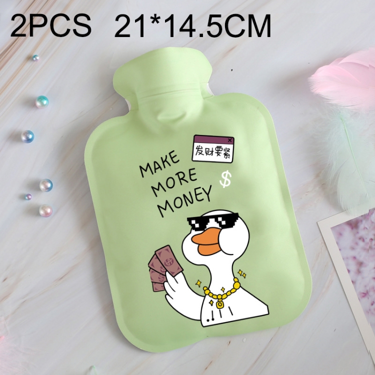 

2 PCS Cartoon Warm Household Water Injection Hot Water Bag, Random Color Delivery, Size:L, 21x14.5cm