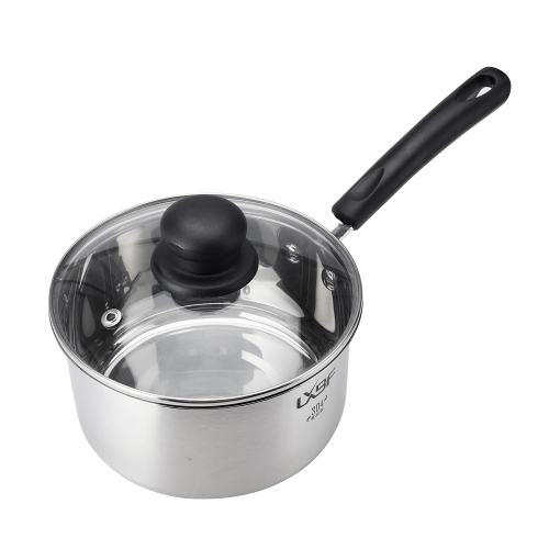 

LXBF LX-NG16-01 304 Stainless Steel Anti-scald Milk Pot Cooking Pot with Bakelite Handle