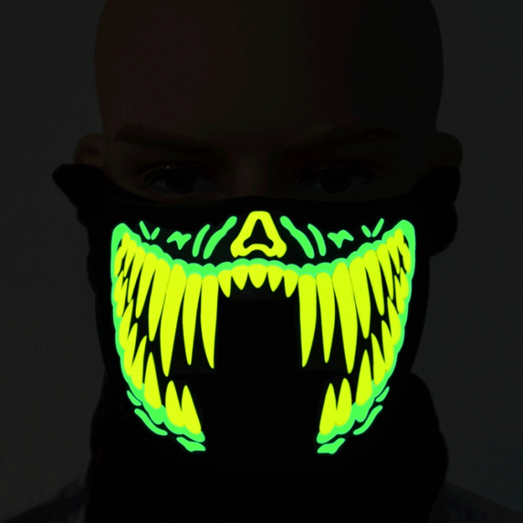 

FG-MA-01 Halloween Mask Voice Control LED Cold Light Terror Cosplay Mask