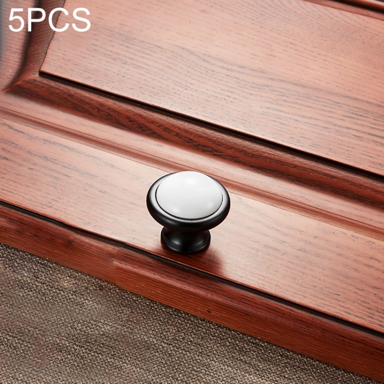 

5 PCS 5089 Black and White Ceramic Closet Cabinet Handle