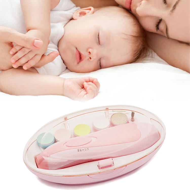 

6 in 1 Baby Nail Clipper Trimmer Manicure Electric Grinding Device Tool Kit(Pink)