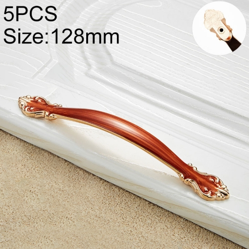 

5 PCS 6032A_128 Red Amber Paint Closet Cabinet Handle Pitch: 128mm