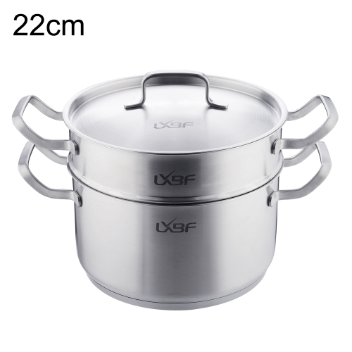 

LXBF LX-2ZG22-01 Stainless Steel 2-layer Steamer Cooking Pot, Specification: 22cm