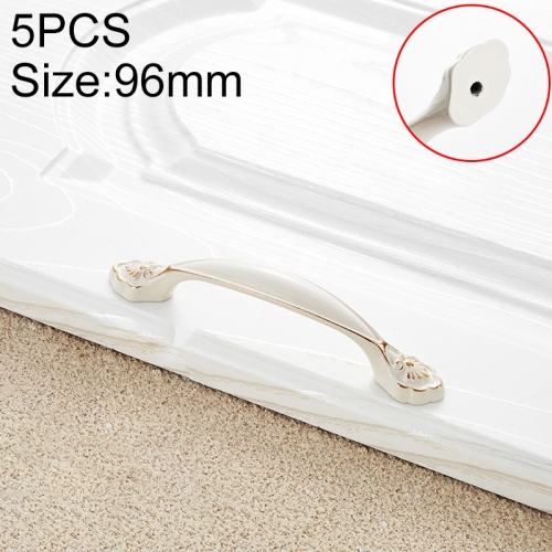 

5 PCS 6526_96 Ivory White Zinc Alloy Simple Closet Cabinet Handle Pitch: 96mm