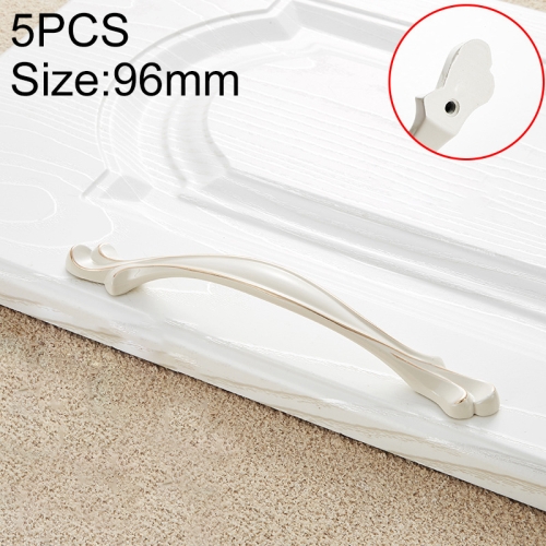 

5 PCS 6587_128 Ivory White Zinc Alloy Simple Closet Cabinet Handle Pitch: 128mm