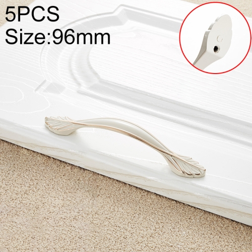 

5 PCS 6593_96 Ivory White Zinc Alloy Simple Closet Cabinet Handle Pitch: 96mm