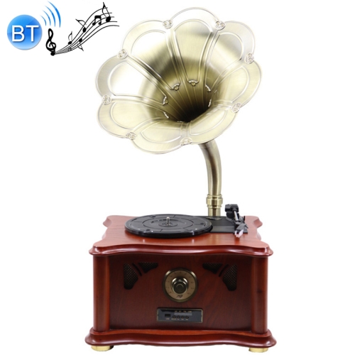 

Multi-function Retro Music Disc Player Tuntable Record Player Bluetooth USB Subwoofer Speaker
