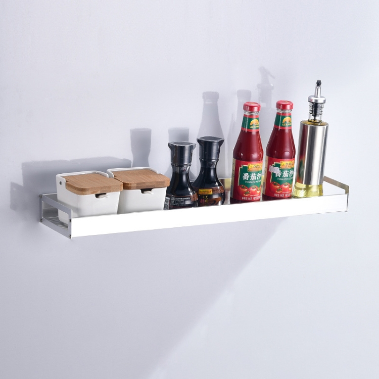 

50cm Kitchen Multi-function Wall Hanging Holder Seasoning Storage Rack (Silver)