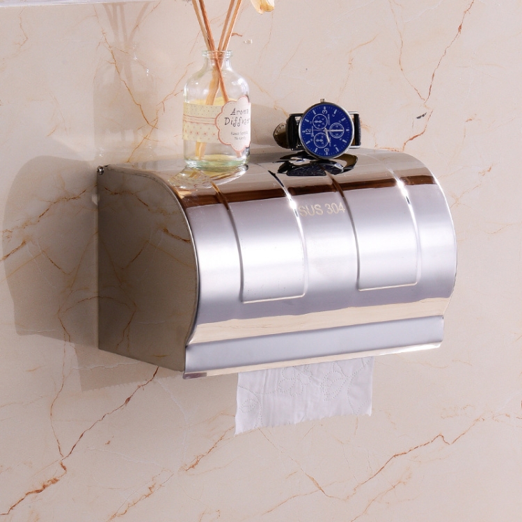 

K20 304 Stainless Steel Bathroom Wall-mounted Waterproof Bright Light Paper Towel Roll Holder