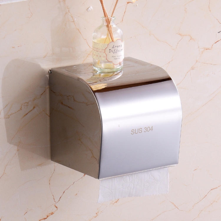 

Q7 304 Stainless Steel Bathroom Wall-mounted Waterproof Bright Light Paper Towel Roll Holder