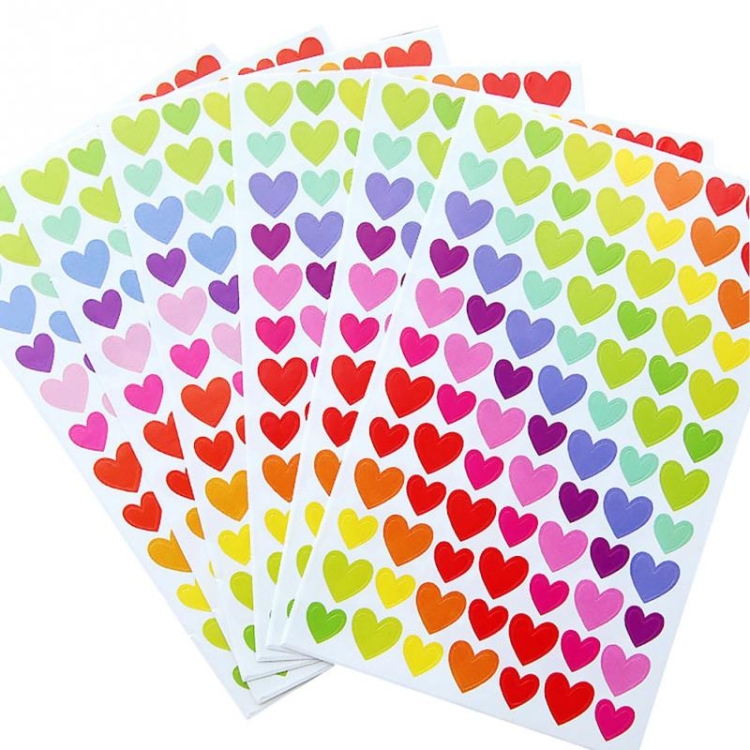 

10 PCS Heart Pattern Creative Children DIY Album Diary Watercolor Decorative Sticker