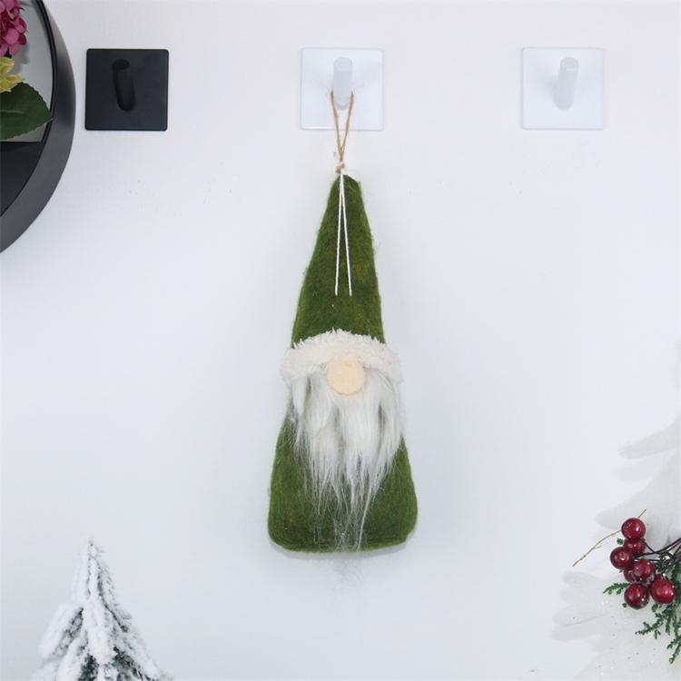 

2 PCS CX20213 Square Faceless Doll Christmas Tree Pendant Decoration (Green)