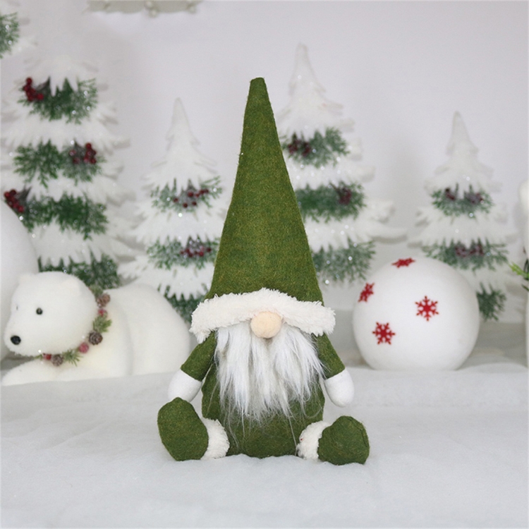 

2 PCS CX20217 Faceless Doll Window Ornament Christmas Decoration(Green)