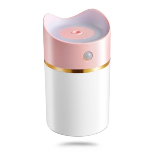 

2W USB Mini Household Mute Desktop Air Humidifier with Induction Colorful Night Light, Water Tank Capacity: 380ml(Pink)