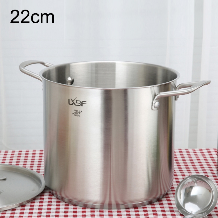 

LXBF LX-ZT22-03 Stainless Steel Stock Pot Cooking Pot, Specification: 22cm