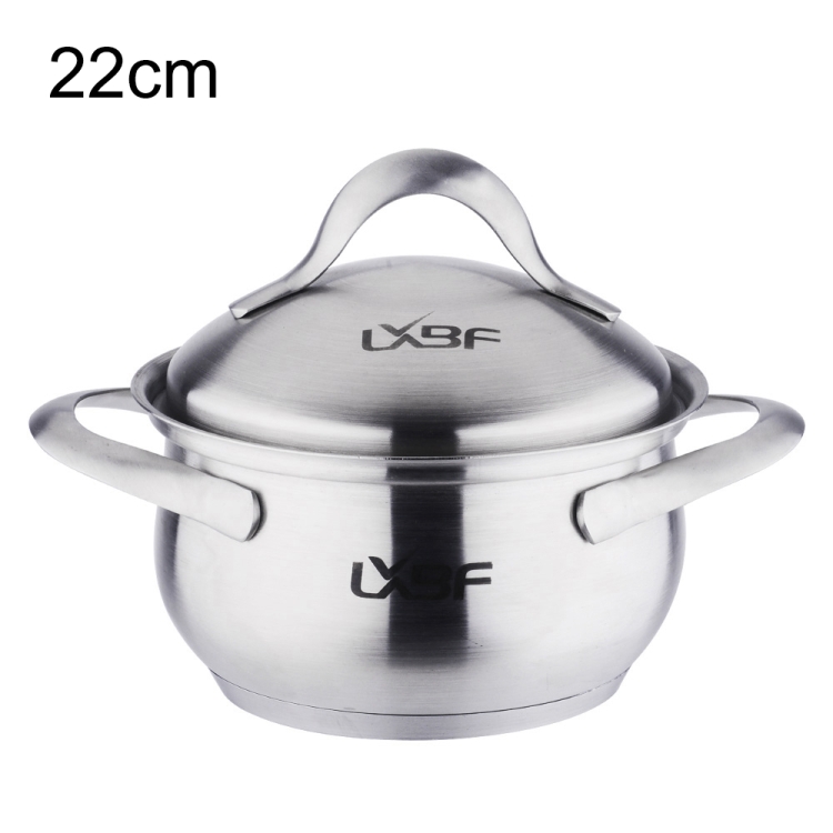 

LXBF LLX-HT22 Stainless Steel Apple Shape Soup Pot Cooking Pot, Specification: 22cm
